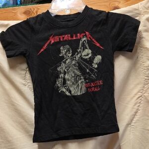Metallica Black And Justice For All Kids T-Shirt Size 5T Like New!